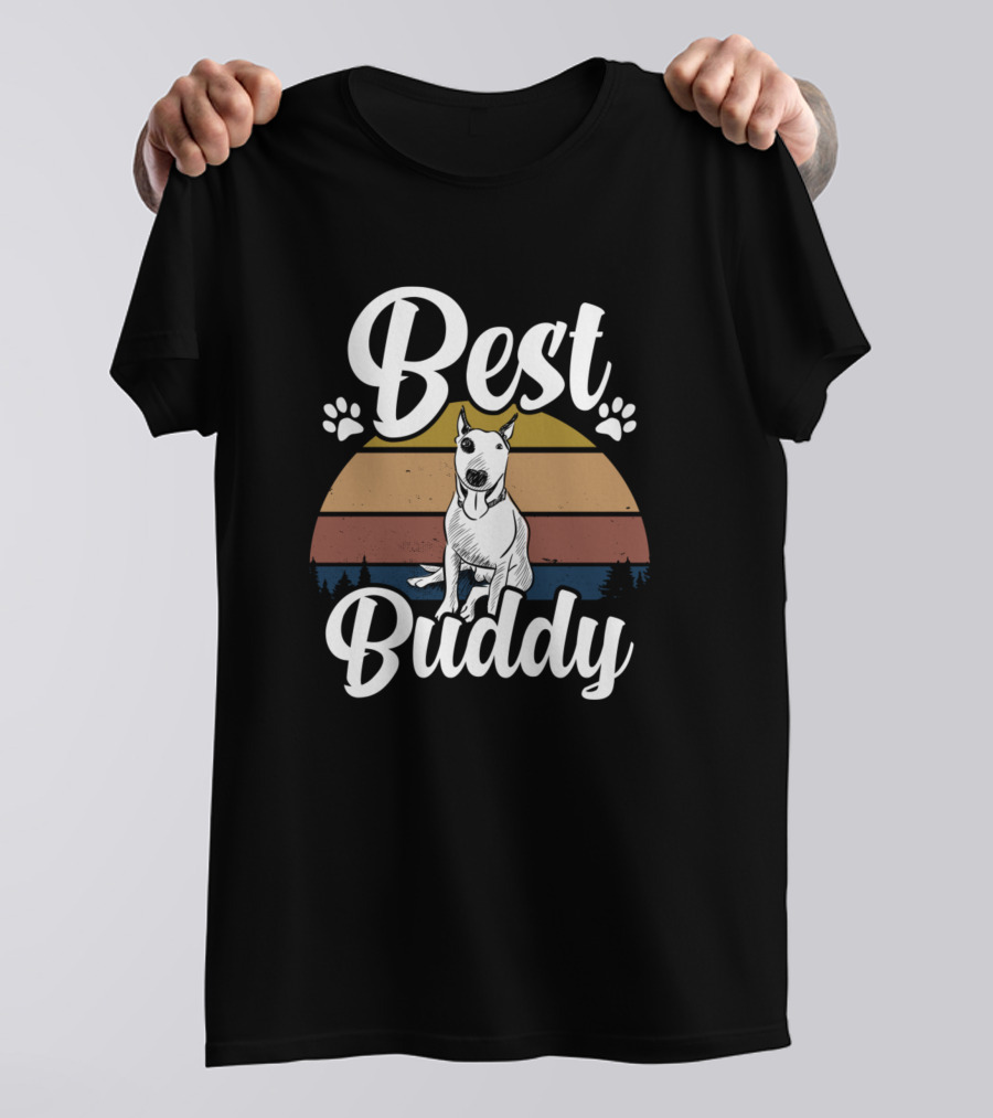Best Buddy Bull Terrier Dog Owner Vintage T-Shirt