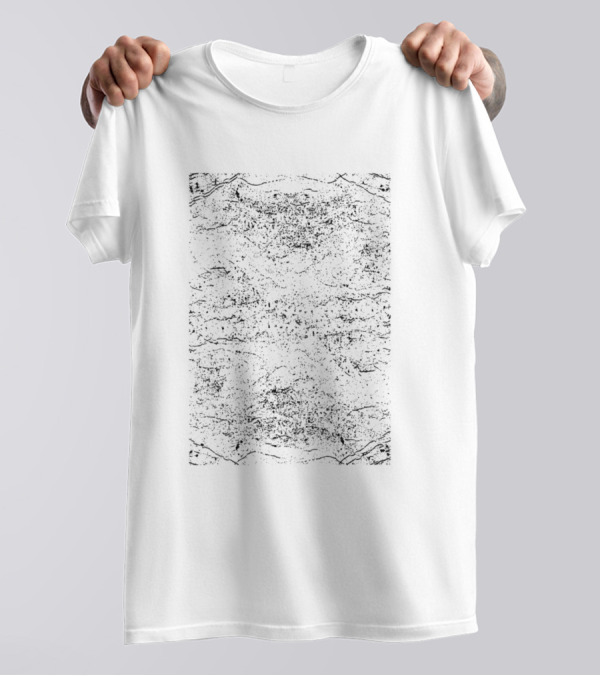 Black Grunge Texture Distressed Abstract T-Shirt