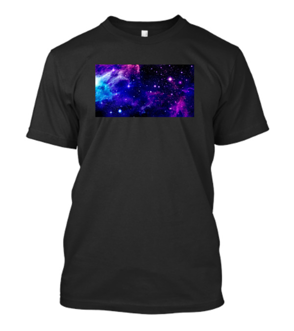 Blue Purple Galaxy Stars Cosmic Space Scene T-Shirt