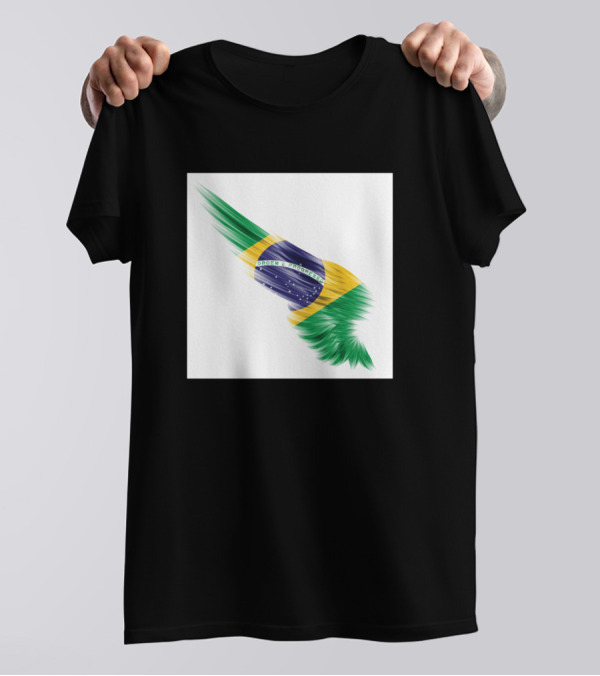 Brazil Flag Ordem E Progresso Wing T-Shirt