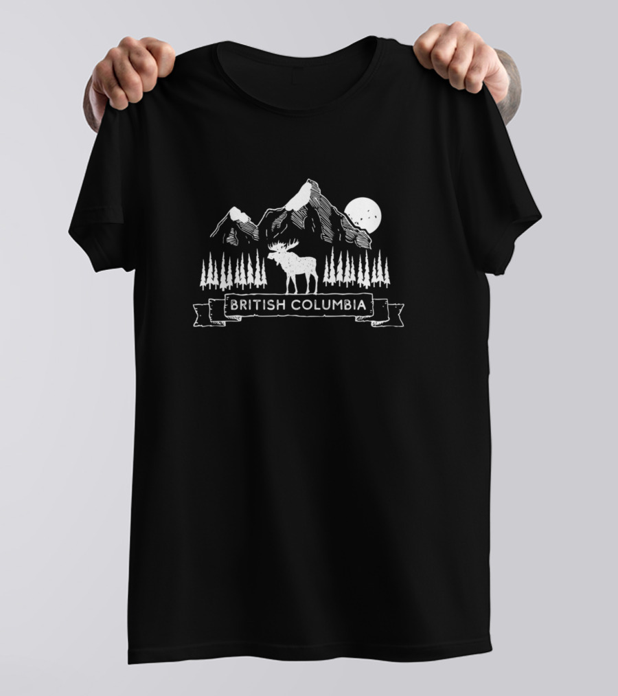 British Columbia Canada Mountain Moose Nature Scenery T-Shirt