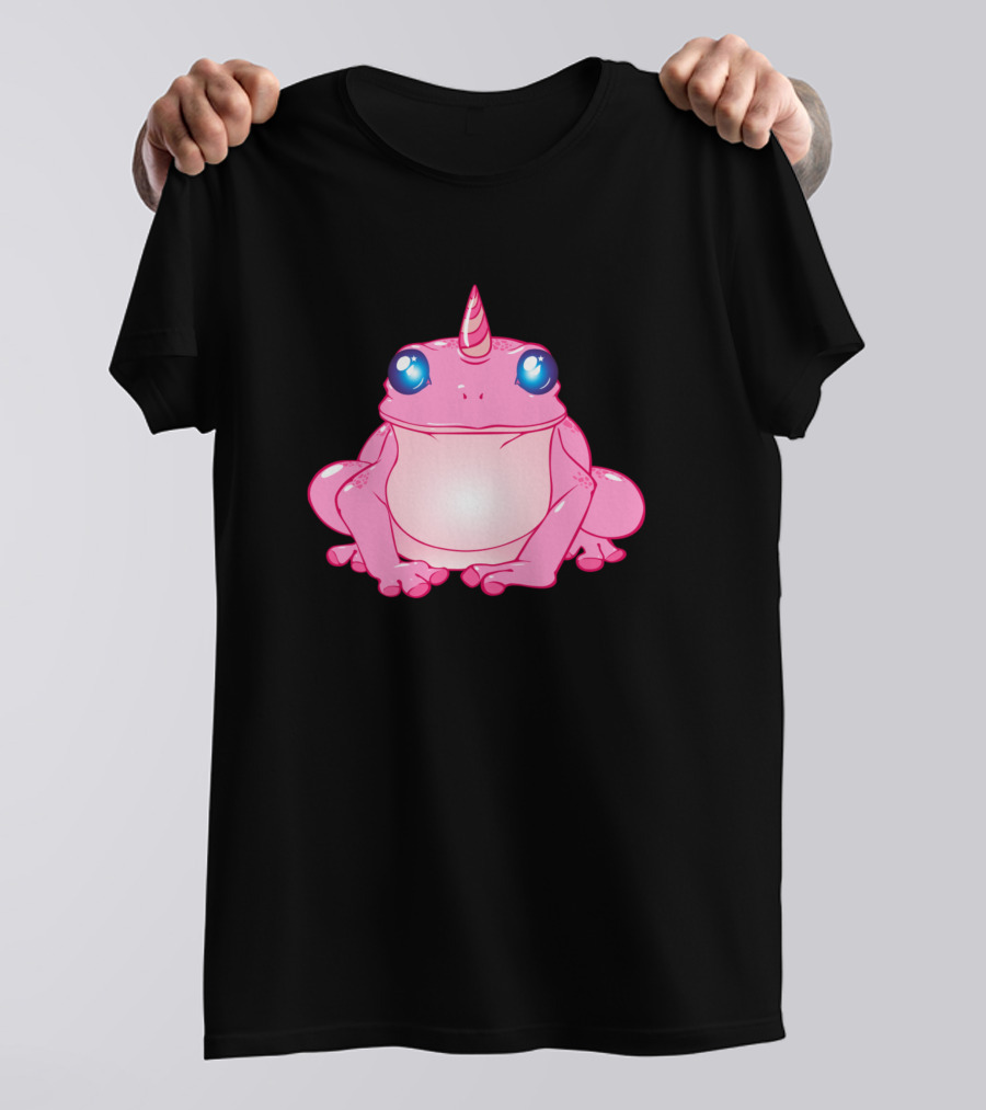 Cartoon Frog Pink Unicorn Magic Frog T-Shirt
