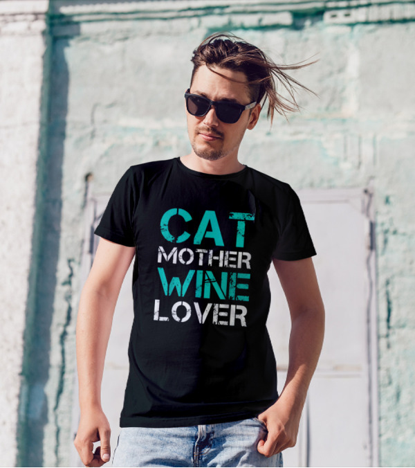 Cat Mother Wine Lover T-Shirt