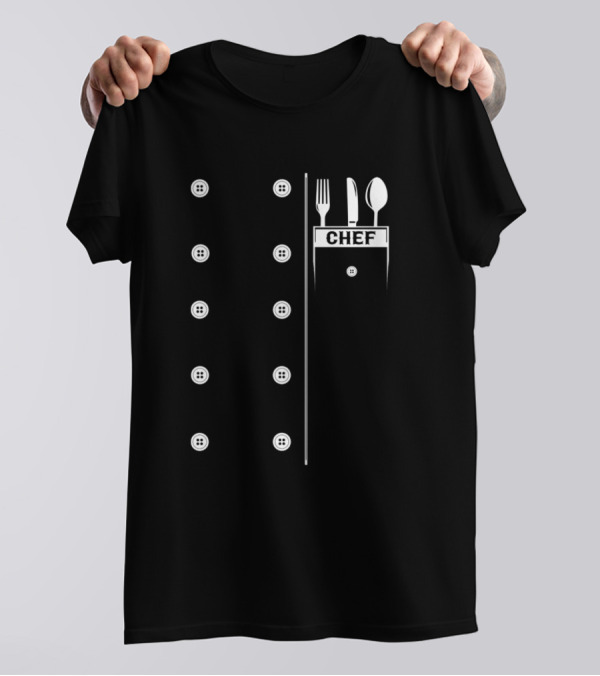 Chef Uniform Fork Knife Spoon Cool Chef T-Shirt