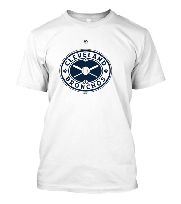 Cleveland Bronchos Baseball Retro Circle Badge T-Shirt