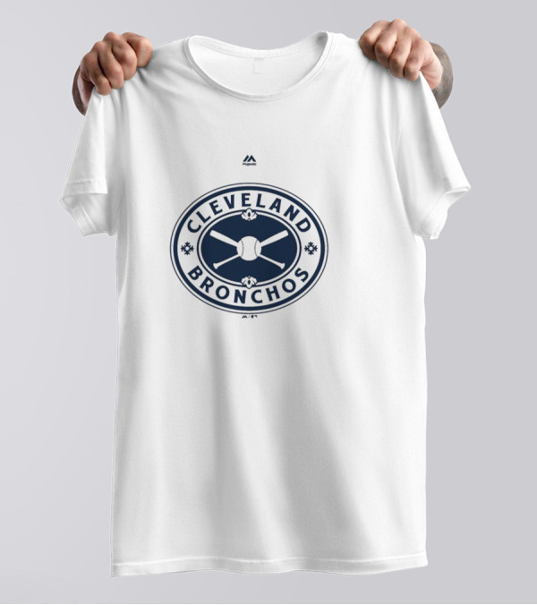 Cleveland Bronchos Baseball Retro Circle Badge T-Shirt
