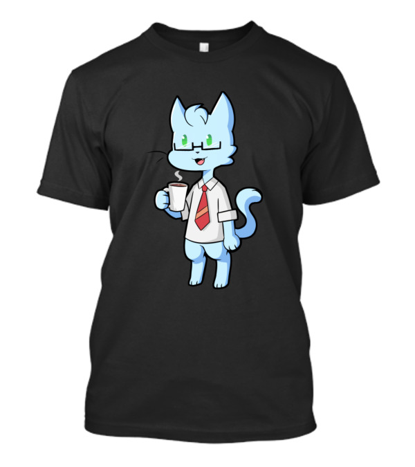 Coffee Cat Business Attire With Glasses T-Shirt