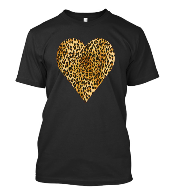 Cheetah Leopard Heart T-Shirt