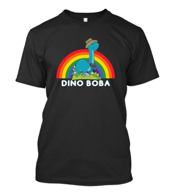 Dino Boba Brontosaur Rainbow Adventure T-Shirt
