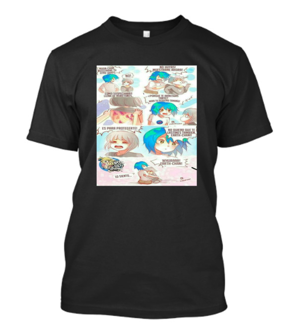 Whuaarrr Earth-Chan Comic With Anime Character Expressions And Conversations T-Shirt
