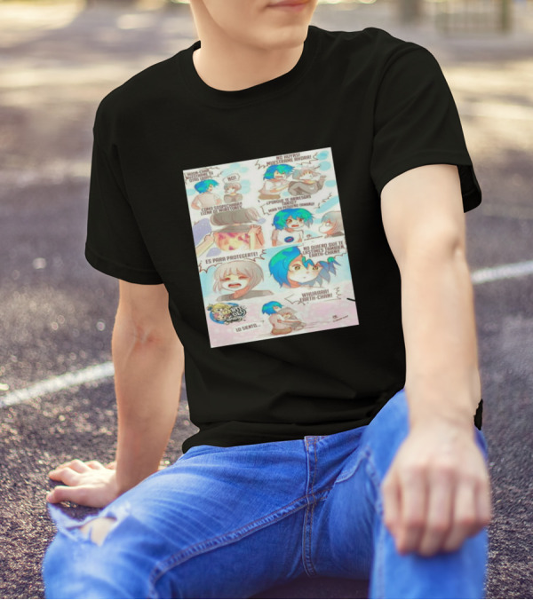Whuaarrr Earth-Chan Comic With Anime Character Expressions And Conversations T-Shirt