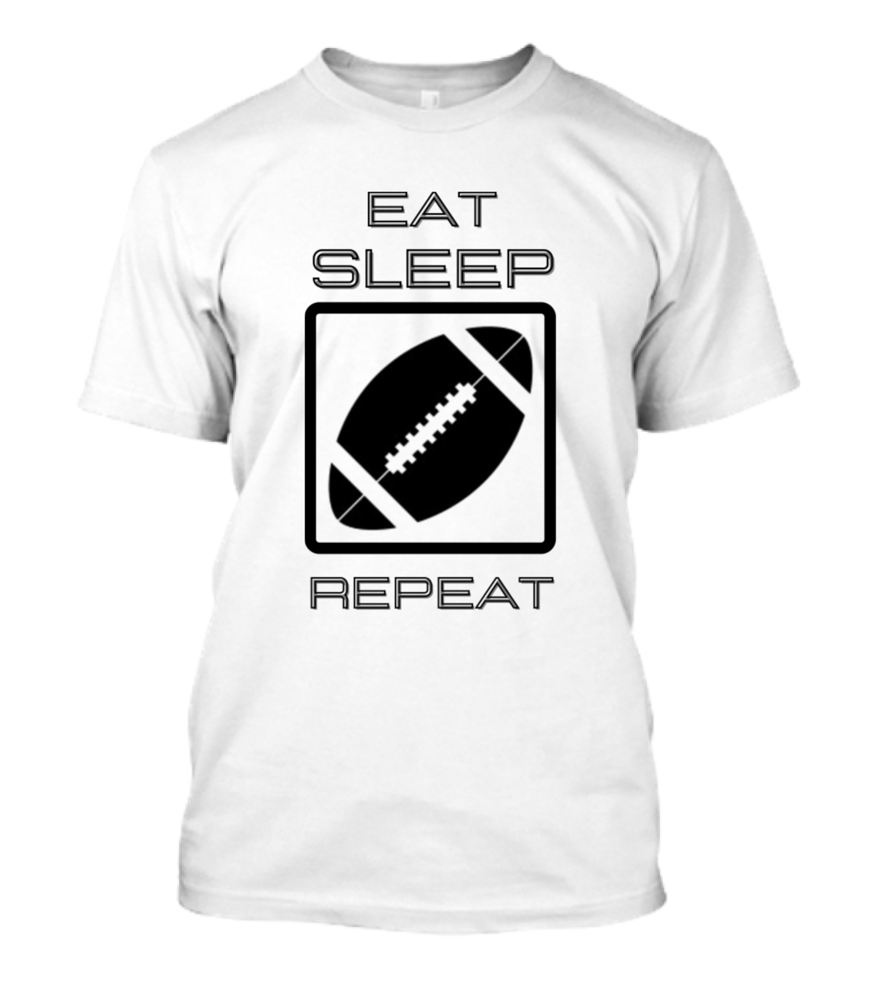 Eat Sleep Football Repeat American Football Fan Lifestyle Cycle T-Shirt