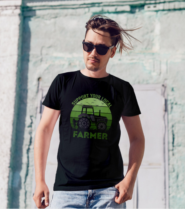 Support Your Local Farmer Tractor T-Shirt
