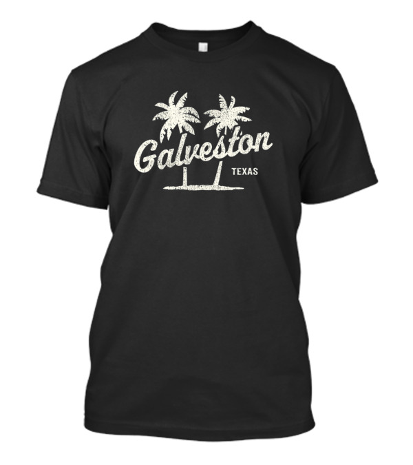 Galveston Texas Vintage 70s Style Palm Trees Retro Look T-Shirt