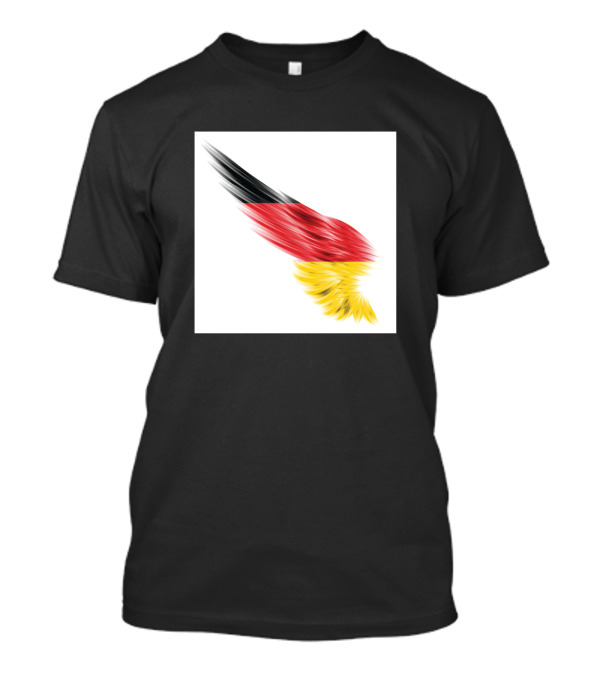 Gerrmany Black Red Yellow German Flag Brushstroke Wing T-Shirt