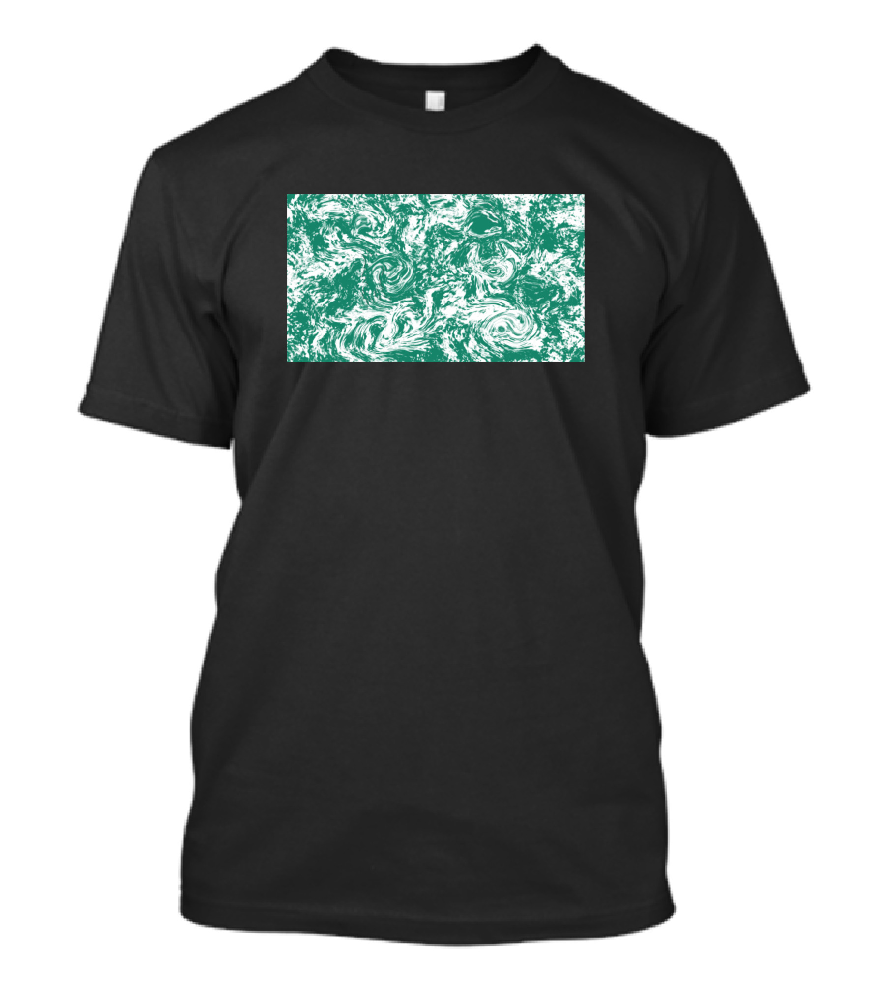 Marble Swirl Green White T-Shirt