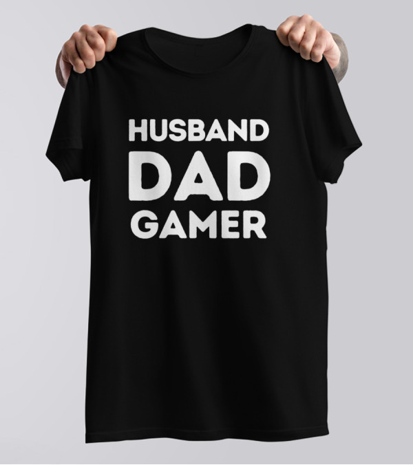 Husband Dad Gamer Cute Funny Best Dad Gamer T-Shirt