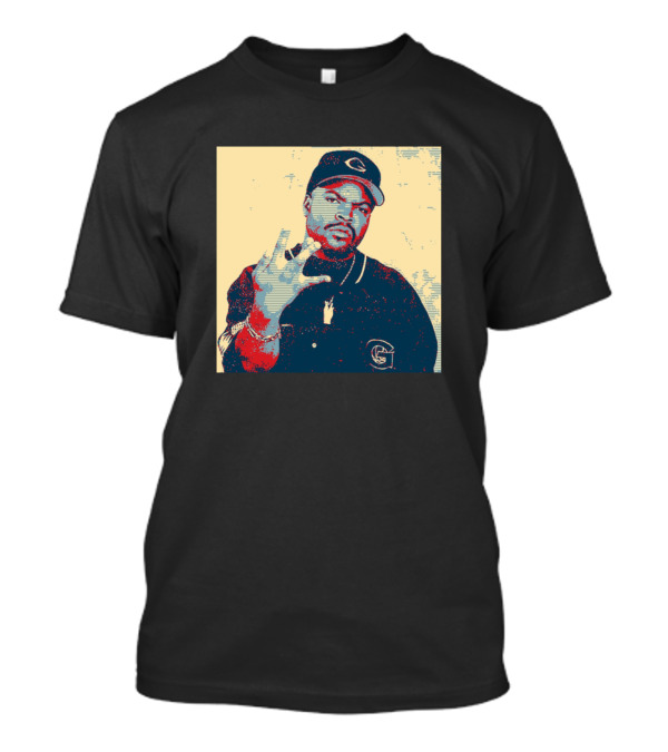 Ice Cube Pop Art Style Image With Cap And Jacket T-Shirt
