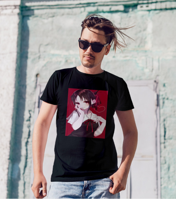 Kaguya Shinomiya Anime Character Red And White T-Shirt