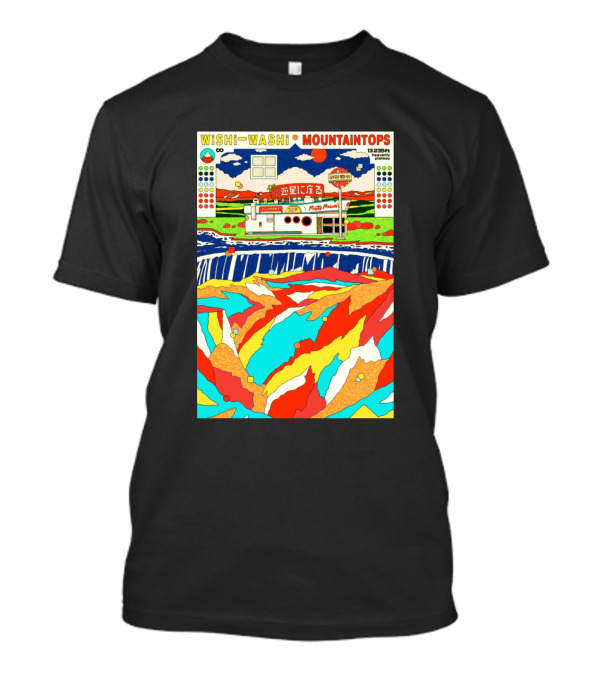 Khruangbin Wishi-Washi Mountaintops Mt Fuji Motel Retro Japanese T-Shirt