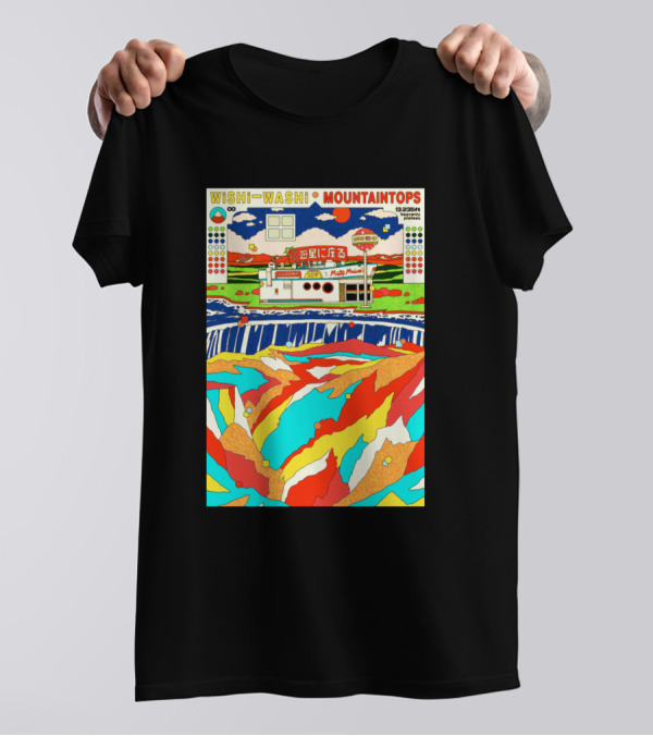 Khruangbin Wishi-Washi Mountaintops Mt Fuji Motel Retro Japanese T-Shirt