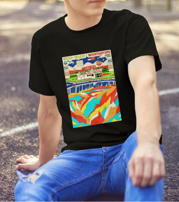 Khruangbin Wishi-Washi Mountaintops Mt Fuji Motel Retro Japanese T-Shirt