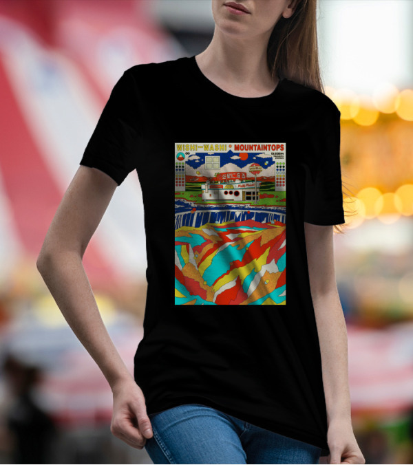 Khruangbin Wishi-Washi Mountaintops Mt Fuji Motel Retro Japanese T-Shirt