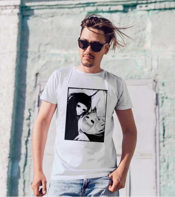 Kurona And Nashiro Monochrome Artistic Duo T-Shirt