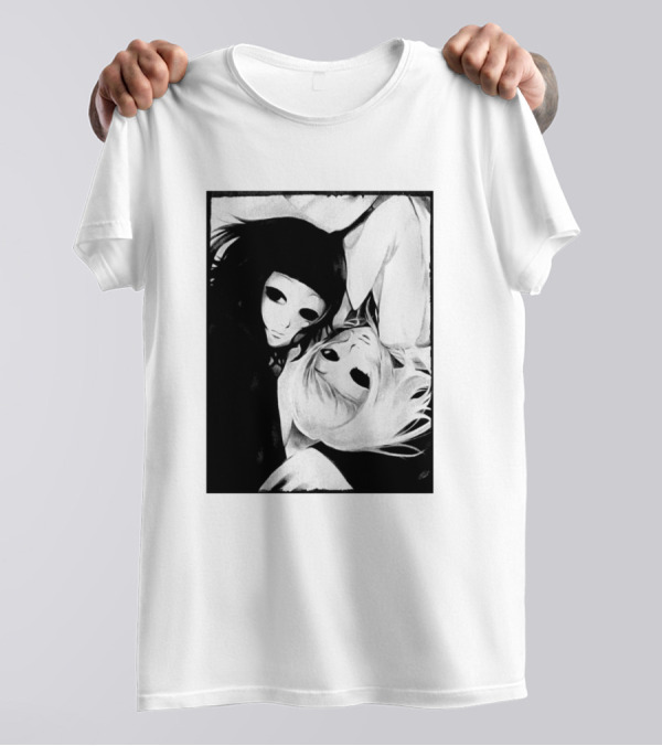 Kurona And Nashiro Monochrome Artistic Duo T-Shirt