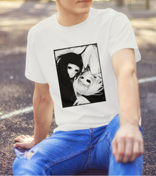 Kurona And Nashiro Monochrome Artistic Duo T-Shirt