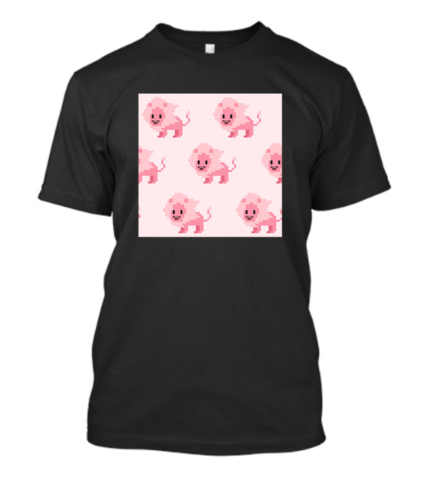 Pixel Art Pink Lion T-Shirt