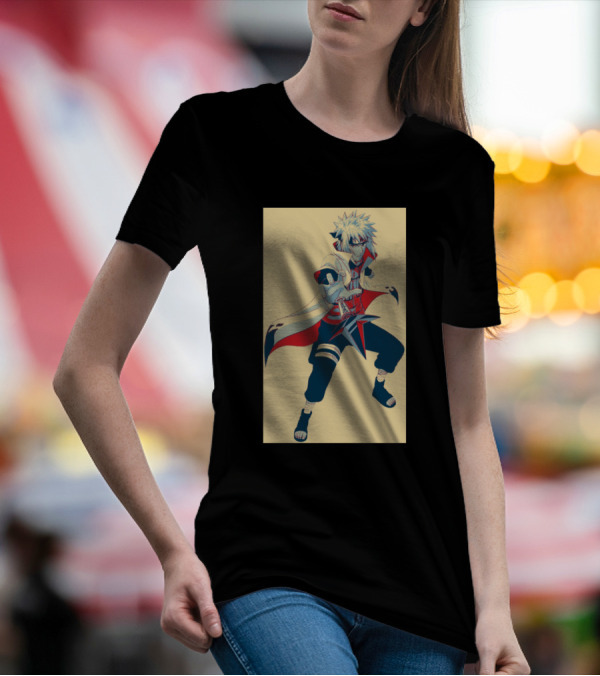 Minato Namikaze Anime Kunai Action Pose T-Shirt