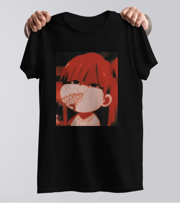 Morgiana Red Aesthetic Anime Character Eating Expression T-Shirt