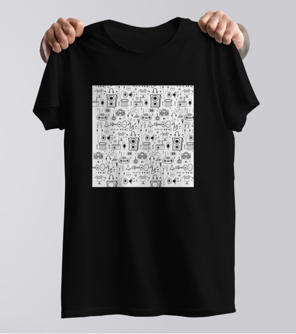 Speakers Records Headphones Microphones Instruments Music T-Shirt