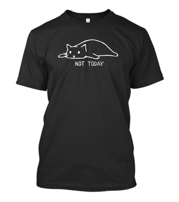 Not Today Crazy Funny Lazy Cat Love T-Shirt