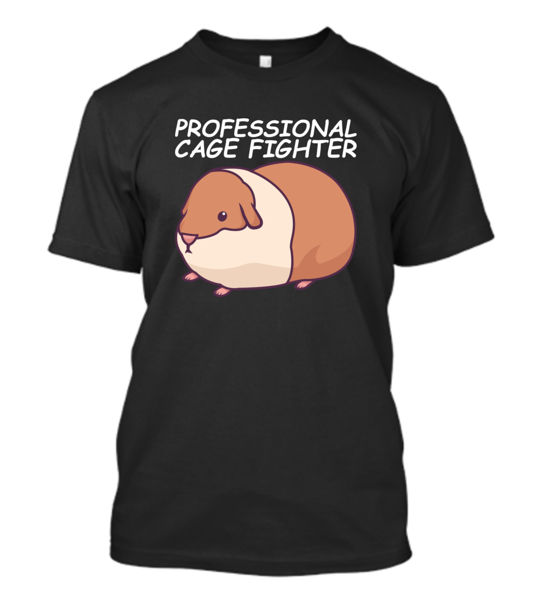 PROFESSIONAL CAGE FIGHTER Funny Guinea Pig T-Shirt