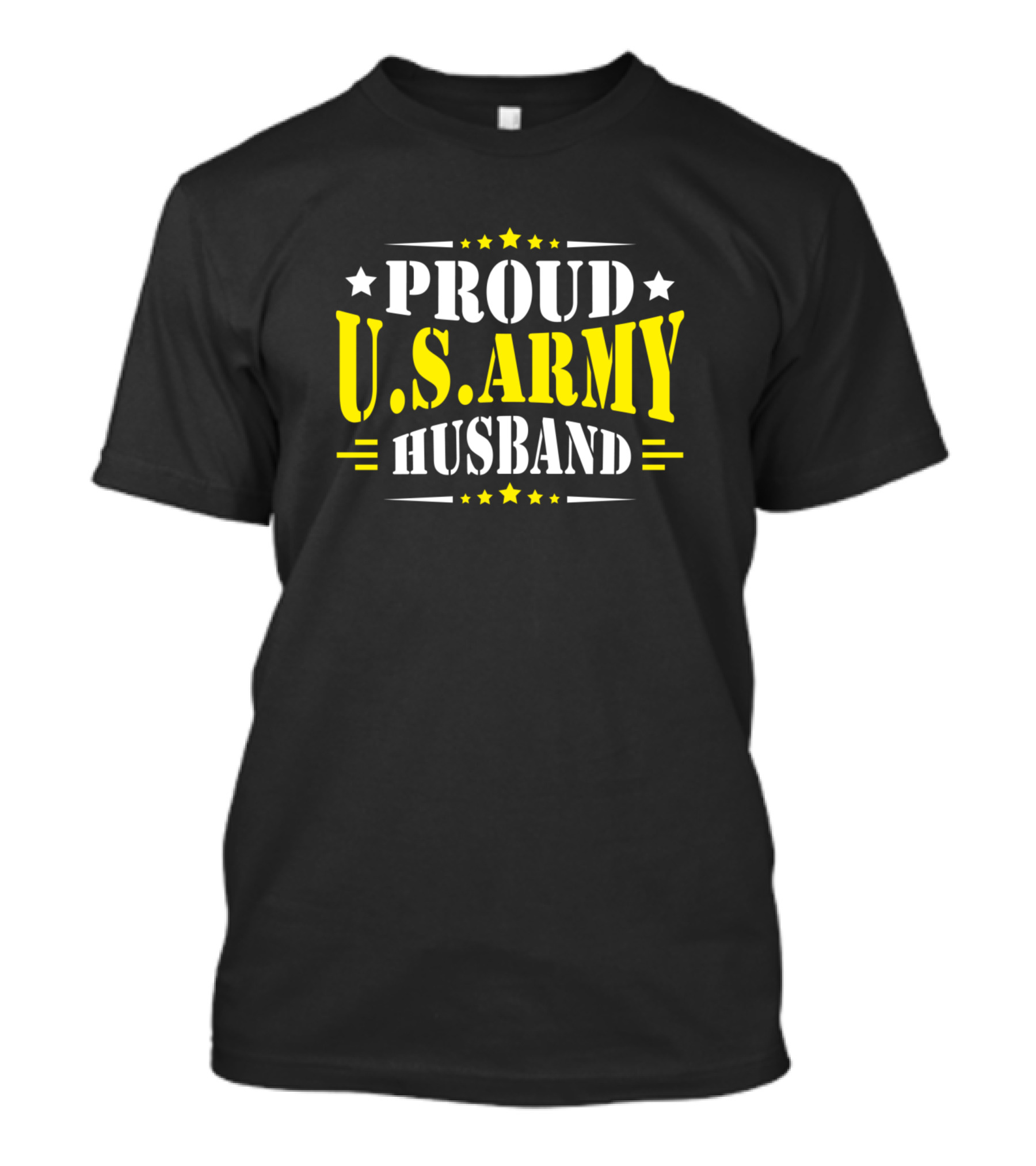 Proud U.S. Army Husband Military Pride Patriotic Stars T-Shirt