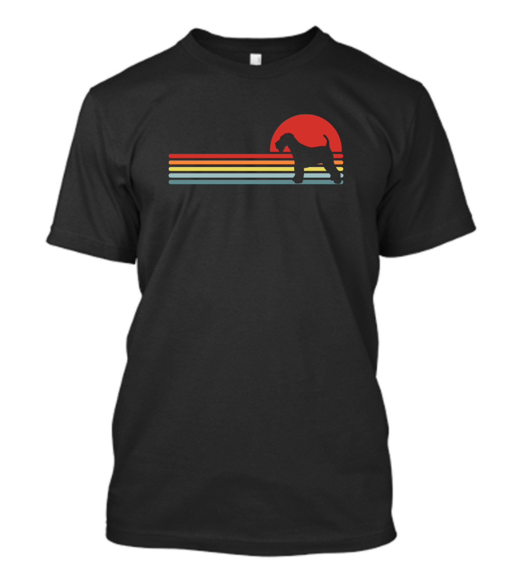 Retro Sunset Airedale Terrier T-Shirt