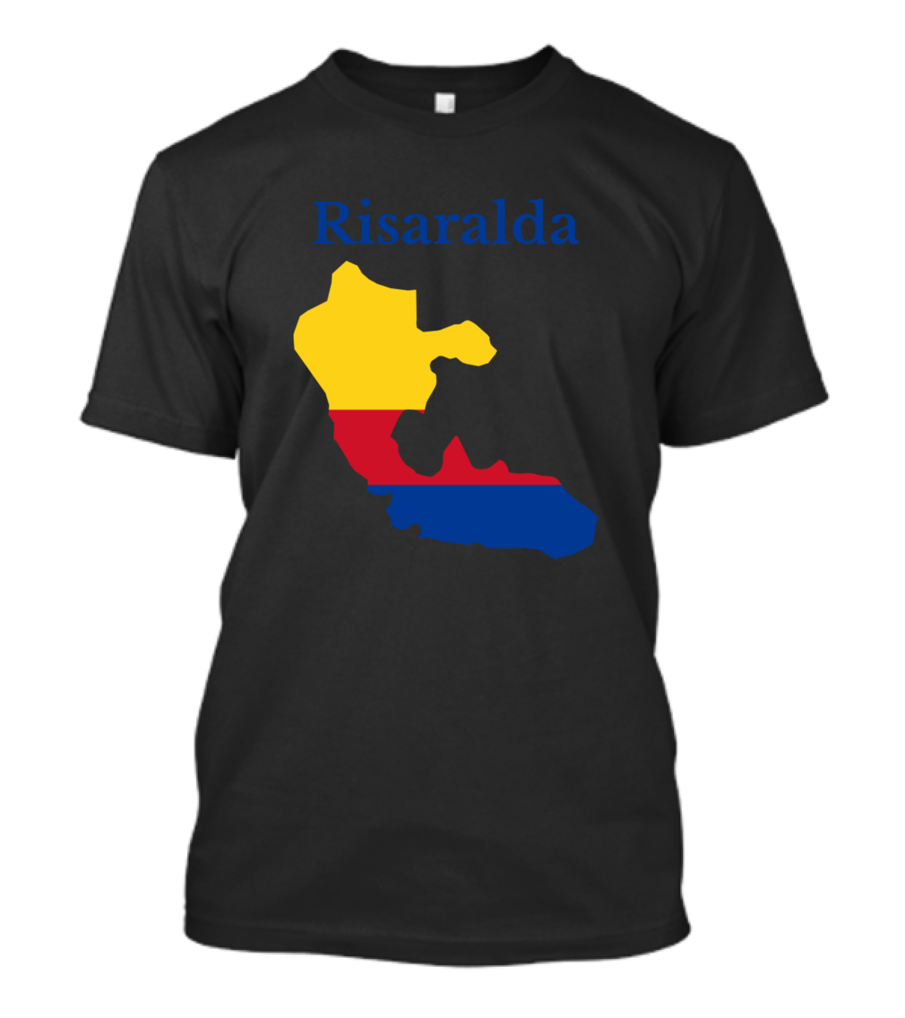 Risaralda Map Colombia With National Flag Colors T-Shirt