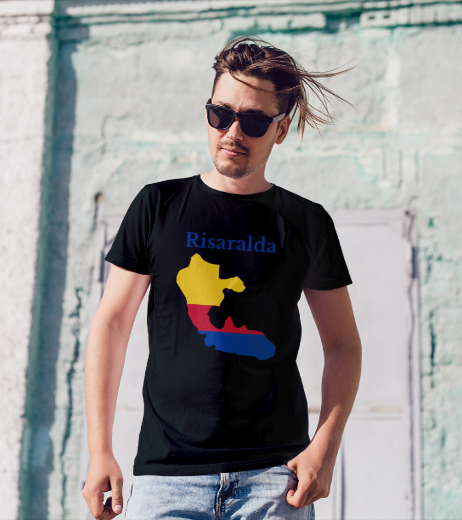 Risaralda Map Colombia With National Flag Colors T-Shirt