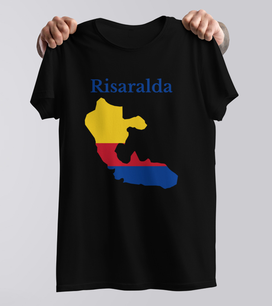 Risaralda Map Colombia With National Flag Colors T-Shirt