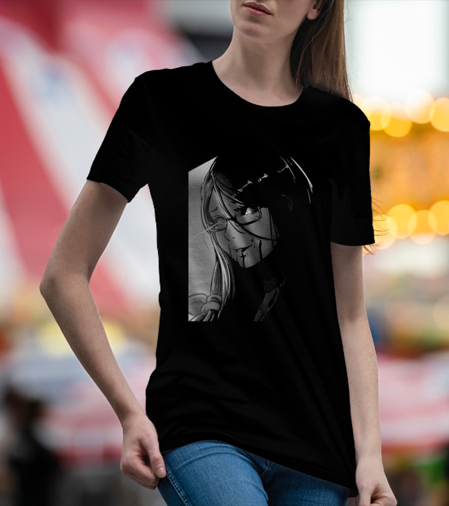Rize Kamishiro Tokyo Ghoul Grayscale Character T-Shirt
