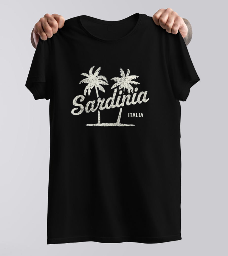Sardinia Italia Vintage 70S Palm Trees T-Shirt