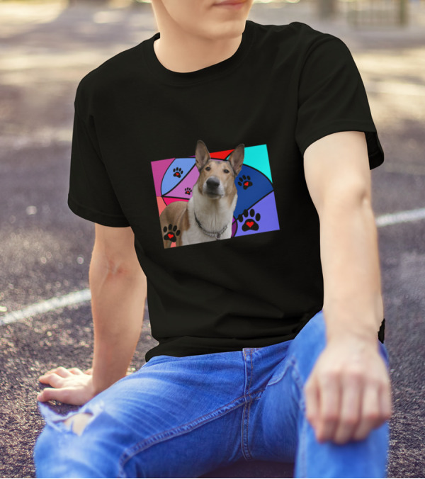 Smooth Collie Dad Paw Prints T-Shirt