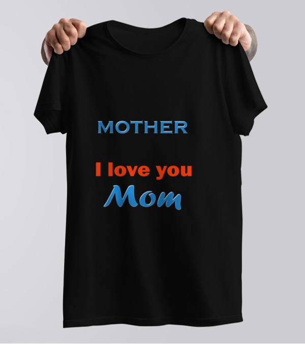 Somewhere In Heaven My Mother Is Smiling Down On Me I Love You Mom T-Shirt
