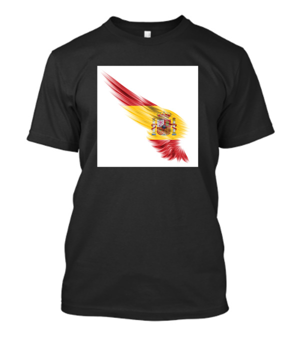Spain Flag Wing Brushstroke Emblem T-Shirt