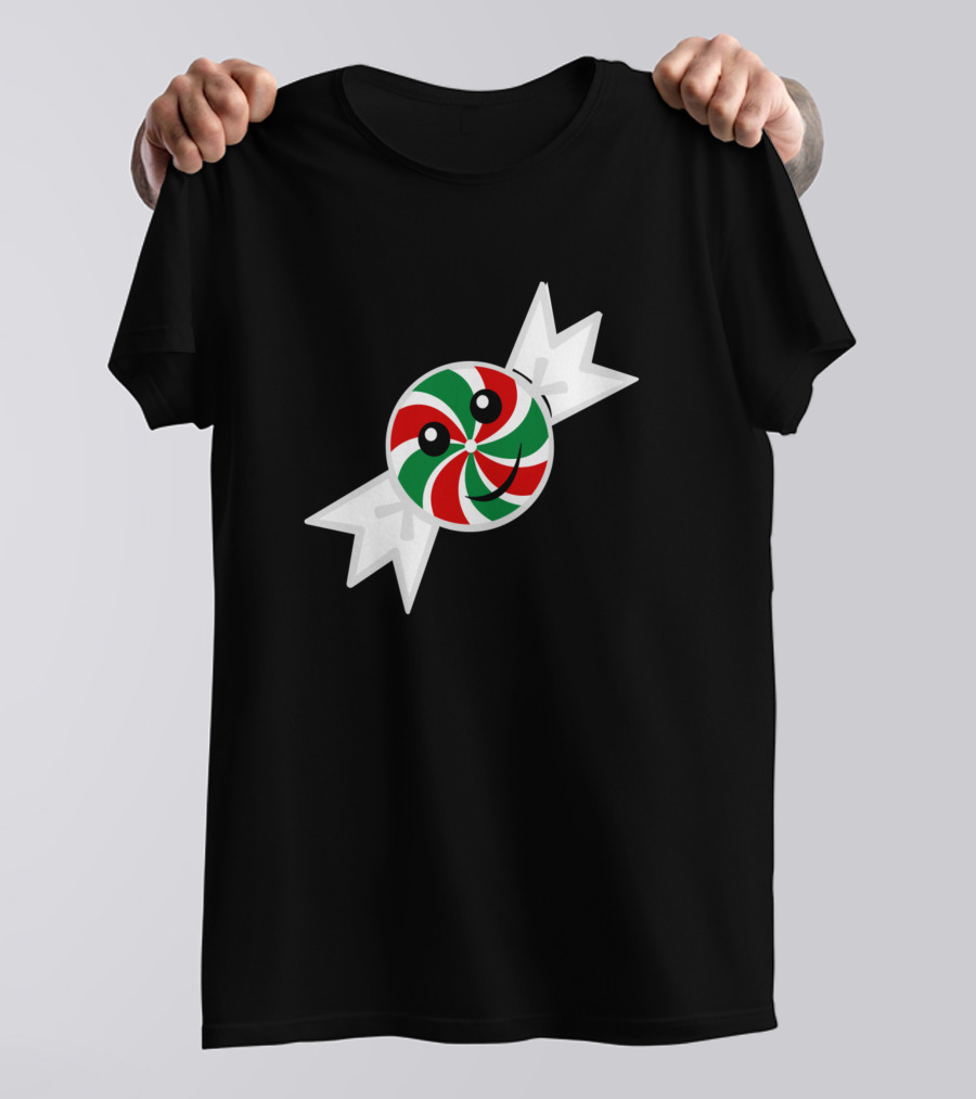 Sugary Sweet Festive Peppermint Face T-Shirt