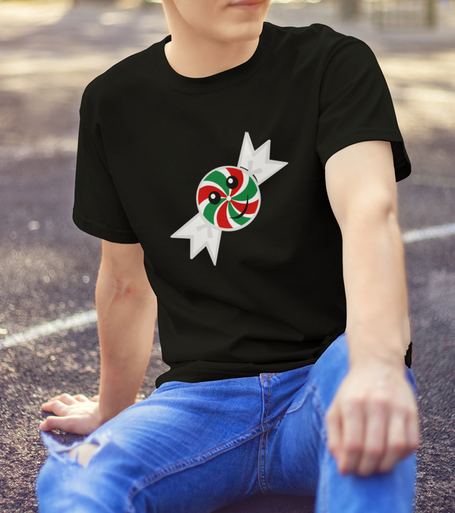 Sugary Sweet Festive Peppermint Face T-Shirt