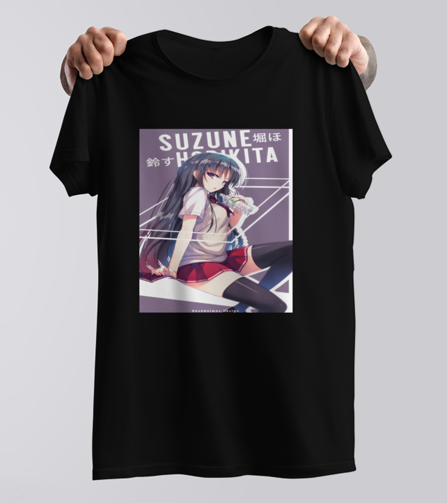 Suzune Horikita Anime Character Illustration By KazuhikoAozora Artwork Japan Style From Mushanime Series T-Shirt