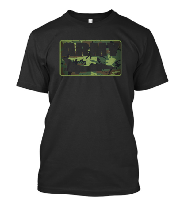 Army Vintage Military Aircraft Camouflage T-Shirt